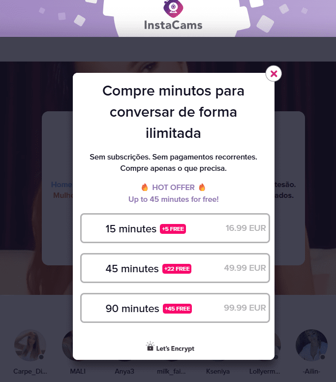 A Decepção do InstaCams: Esvaziando Carteiras e Riscando a Privacidade com Transmissões ao Vivo Falsas Quanto Custa o InstaCams preço