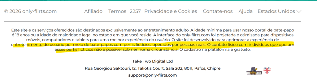 Análise Only-flirts.com: Um engodo brilhante com perfis falsos e carteiras vazias Se leres este texto com atenção, vais ver que eles admitem que existem perfis falsos, com os quais nem sequer podes marcar um encontro!