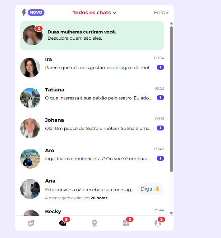 Análise do Tinely: Perfis falsos, cobranças secretas e a nova cópia da rede Calavista primeiras mensagens nos primeiros minutos após o registo. Um sucesso estrondoso!