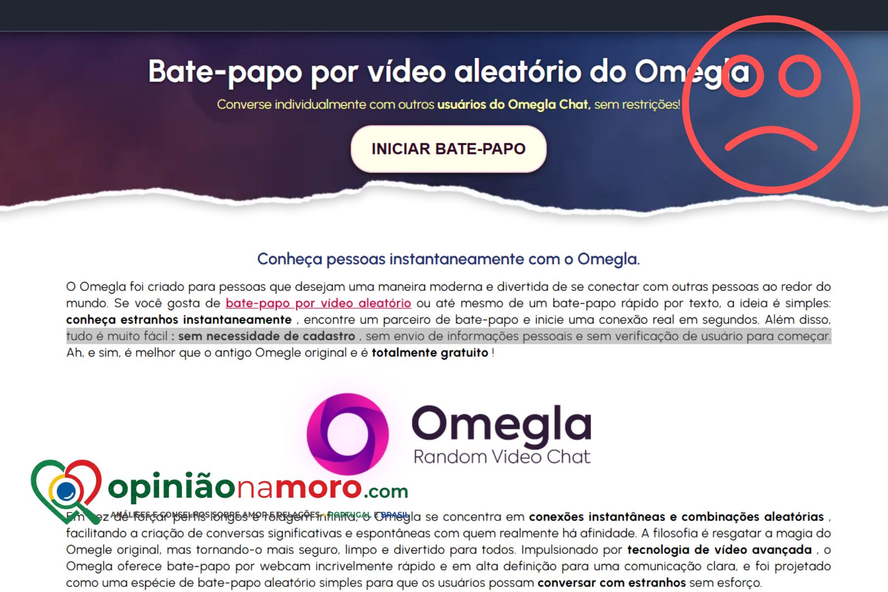 Análise do Omegla.chat: A máscara colorida que esconde um tremendo ralo de dinheiro Análise do Omegla.chat: A máscara colorida que esconde um tremendo ralo de dinheiro